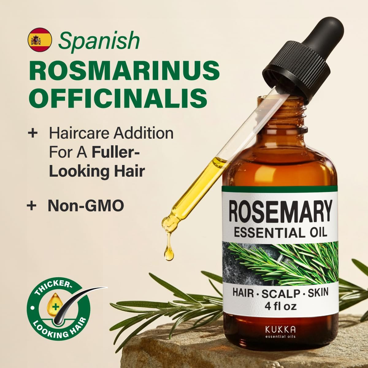 100% Pure & Natural Rosemary Oil for Hair, Skin, Aromatherapy & Soap Making Scent (4 Fl Oz / 118 Ml)