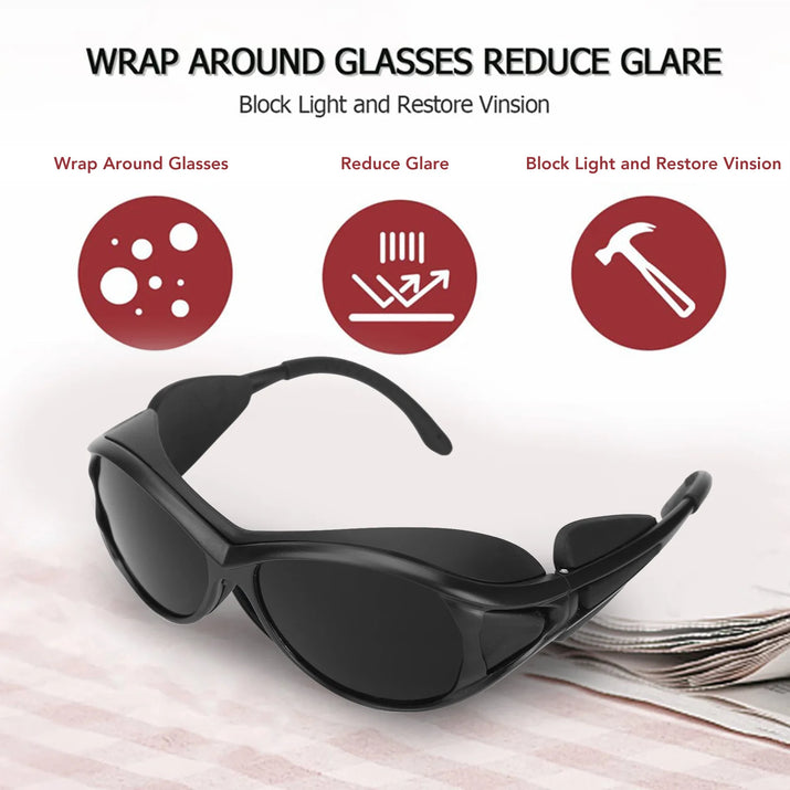 Red LED Infrared Light Protective Glasses Laser Eyes Protection Glasses for Tanning Goggles UV Blocking IPL Laser Safety Glasses