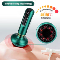 Electric Cupping Massager Vacuum Suction Cup Guasha anti Cellulite Beauty Scraping Infrared Heat Slimming Massage Therapy