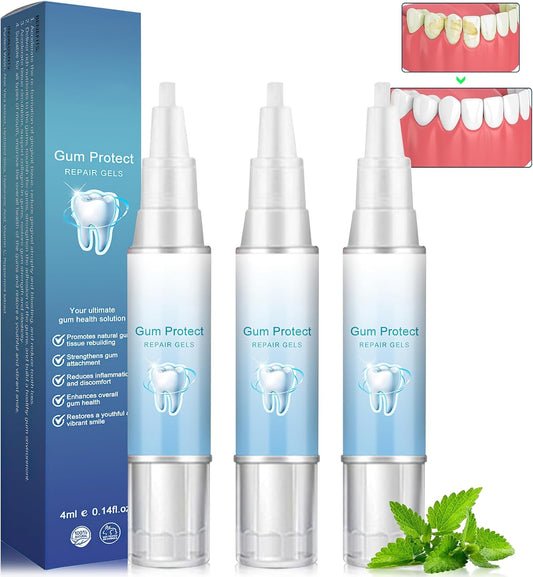 Neslemy Gum Shield Therapy Gel, Instant Treatment Essence, Dentizen Gum Therapy Gel, Teeth Whitening Essence Pen (3PCS)