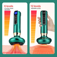 Electric Cupping Massager Vacuum Suction Cup Guasha anti Cellulite Beauty Scraping Infrared Heat Slimming Massage Therapy