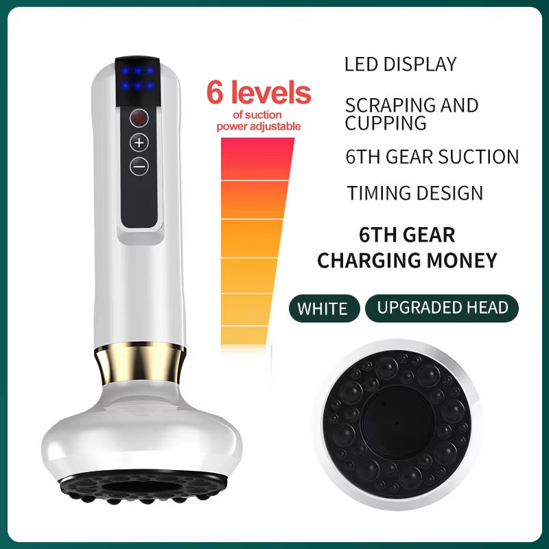 Electric Cupping Massager Vacuum Suction Cup Guasha anti Cellulite Beauty Scraping Infrared Heat Slimming Massage Therapy