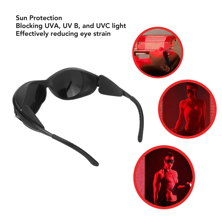 Red LED Infrared Light Protective Glasses Laser Eyes Protection Glasses for Tanning Goggles UV Blocking IPL Laser Safety Glasses