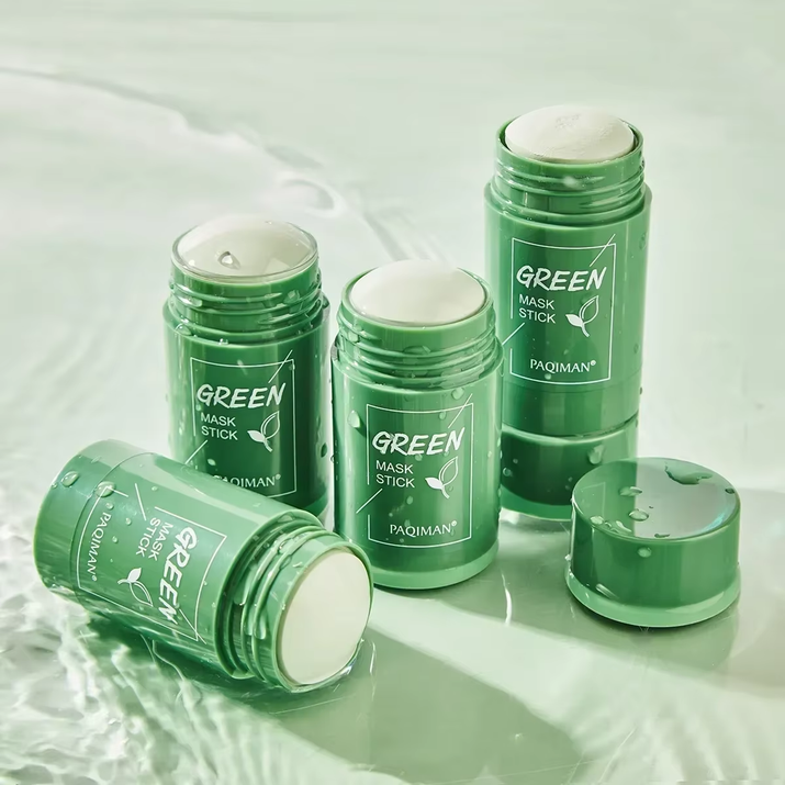 Hot Sale Green Tea Mask Stick Eggplant Cleansing Mask Purifying Clay Oil Control Anti-Acne Facial Mask Black Head Remover