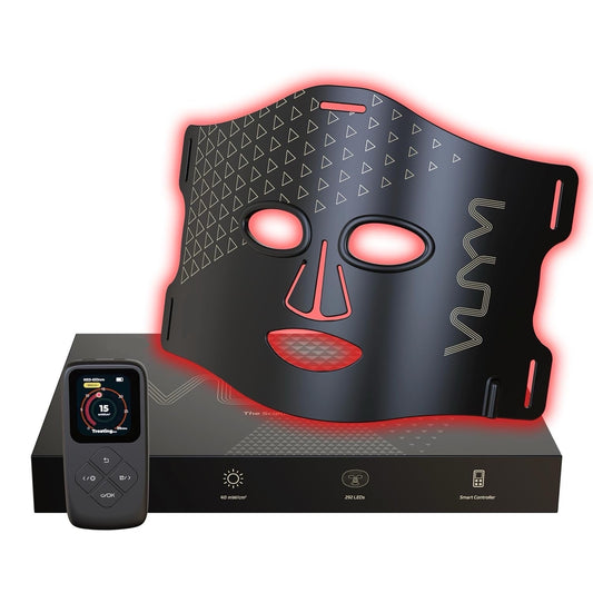 LED Face Mask Light Therapy: Portable Remote High-Energy Anti-Aging Skincare