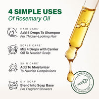 100% Pure & Natural Rosemary Oil for Hair, Skin, Aromatherapy & Soap Making Scent (4 Fl Oz / 118 Ml)