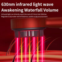 Electric Head Massage Comb Hair Medicine Oil Applicator Scalp Massage Brush 630Nm Infrared Red Light Hair Growth Comb Hair Care