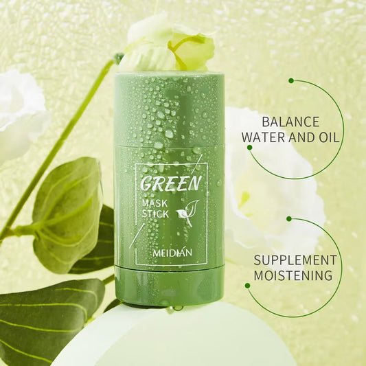 Hot Sale Green Tea Mask Stick Eggplant Cleansing Mask Purifying Clay Oil Control Anti-Acne Facial Mask Black Head Remover