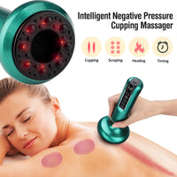 Electric Cupping Massager Vacuum Suction Cup Guasha anti Cellulite Beauty Scraping Infrared Heat Slimming Massage Therapy